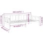 vidaXL Sofá cama de madera maciza de pino marrón miel 90x190 cm vidaXL Sofá cama de madera maciza de pino marrón miel 90x190 cm