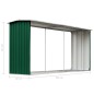 vidaXL Casetilla para leña acero galvanizado verde 30x92x153 cm vidaXL Casetilla para leña acero galvanizado verde 30x92x153 cm