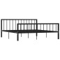 vidaXL Estructura de cama de metal negro 180x200 cm