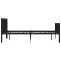 vidaXL Estructura de cama de metal negro 180x200 cm