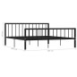 vidaXL Estructura de cama de metal negro 180x200 cm