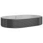 vidaXL Jardinera arriate acero recubierto polvo antracita 214x140x36cm vidaXL Jardinera arriate acero recubierto polvo antracita 214x140x36cm