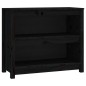 vidaXL Estantería madera maciza de pino negra 80x35x68 cm vidaXL Estantería madera maciza de pino negra 80x35x68 cm