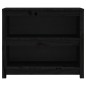 vidaXL Estantería madera maciza de pino negra 80x35x68 cm vidaXL Estantería madera maciza de pino negra 80x35x68 cm