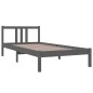 vidaXL Estructura de cama madera maciza gris 90x200 cm vidaXL Estructura de cama madera maciza gris 90x200 cm