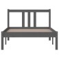 vidaXL Estructura de cama madera maciza gris 90x200 cm vidaXL Estructura de cama madera maciza gris 90x200 cm