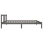 vidaXL Estructura de cama madera maciza gris 90x200 cm vidaXL Estructura de cama madera maciza gris 90x200 cm