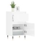 vidaXL Aparadores 2 uds madera de ingeniería blanco brillo 40x35x70 cm