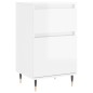 vidaXL Aparadores 2 uds madera de ingeniería blanco brillo 40x35x70 cm