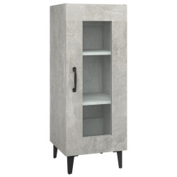vidaXL Aparador de madera contrachapada gris hormigón 34,5x34x90 cm