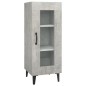 vidaXL Aparador de madera contrachapada gris hormigón 34,5x34x90 cm vidaXL Aparador de madera contrachapada gris hormigón 34,5x34x90 cm