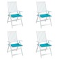 vidaXL Cojines para silla de jardín 4 uds tela turquesa 50x50x3 cm vidaXL Cojines para silla de jardín 4 uds tela turquesa 50x50x3 cm