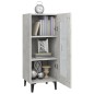 vidaXL Aparador de madera contrachapada gris hormigón 34,5x34x90 cm vidaXL Aparador de madera contrachapada gris hormigón 34,5x34x90 cm