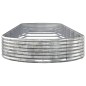 vidaXL Jardinera arriate acero recubrimiento polvo plata 523x140x36 cm vidaXL Jardinera arriate acero recubrimiento polvo plata 523x140x36 cm