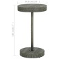 vidaXL Mesa de jardín de ratán sintético gris 60,5x106 cm vidaXL Mesa de jardín de ratán sintético gris 60,5x106 cm