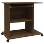 vidaXL Escritorio de madera contrachapada roble ahumado 80x50x75 cm vidaXL Escritorio de madera contrachapada roble ahumado 80x50x75 cm
