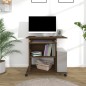 vidaXL Escritorio de madera contrachapada roble ahumado 80x50x75 cm vidaXL Escritorio de madera contrachapada roble ahumado 80x50x75 cm