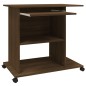 vidaXL Escritorio de madera contrachapada roble ahumado 80x50x75 cm vidaXL Escritorio de madera contrachapada roble ahumado 80x50x75 cm