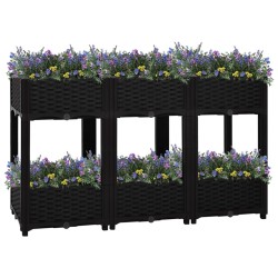 vidaXL Arriate 120x40x71 cm polipropileno