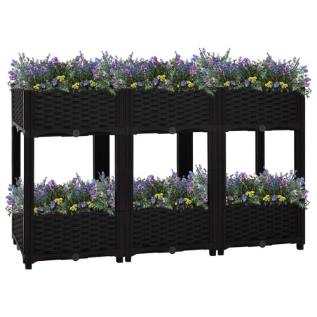 vidaXL Arriate 120x40x71 cm polipropileno