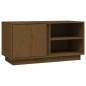 vidaXL Mueble de TV madera maciza de pino marrón miel 80x35x40,5 cm