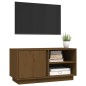 vidaXL Mueble de TV madera maciza de pino marrón miel 80x35x40,5 cm