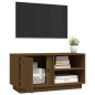 vidaXL Mueble de TV madera maciza de pino marrón miel 80x35x40,5 cm