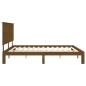 vidaXL Estructura cama y cabecero madera maciza marrón miel 200x200 cm vidaXL Estructura cama y cabecero madera maciza marrón miel 200x200 cm