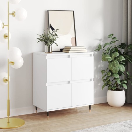 vidaXL Aparador de madera contrachapada blanco 60x35x70 cm