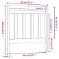 vidaXL Cabecero de cama madera maciza pino marrón miel 95x4x100 cm vidaXL Cabecero de cama madera maciza pino marrón miel 95x4x100 cm