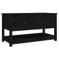 vidaXL Mesa de centro de madera maciza de pino negra 102x49x55 cm