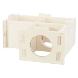 TRIXIE Casa para roedores con 3 estancias madera 25x10x25 cm