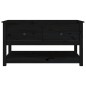 vidaXL Mesa de centro de madera maciza de pino negra 102x49x55 cm