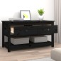 vidaXL Mesa de centro de madera maciza de pino negra 102x49x55 cm