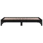 vidaXL Sofá cama extraíble madera maciza de pino negro 2x(80x200) cm vidaXL Sofá cama extraíble madera maciza de pino negro 2x(80x200) cm