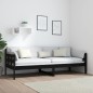 vidaXL Sofá cama madera maciza de pino negro 80x200 cm vidaXL Sofá cama madera maciza de pino negro 80x200 cm