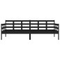 vidaXL Sofá cama madera maciza de pino negro 80x200 cm vidaXL Sofá cama madera maciza de pino negro 80x200 cm