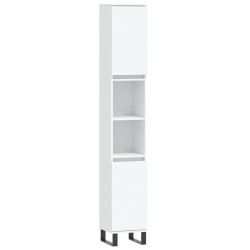 vidaXL Armario de baño madera contrachapada blanco 30x30x190 cm