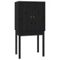 vidaXL Aparador alto madera maciza de pino negro 60x40x120 cm vidaXL Aparador alto madera maciza de pino negro 60x40x120 cm
