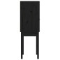 vidaXL Aparador alto madera maciza de pino negro 60x40x120 cm vidaXL Aparador alto madera maciza de pino negro 60x40x120 cm