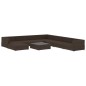 vidaXL Set muebles de jardín 9 piezas y cojines ratán sintético marrón vidaXL Set muebles de jardín 9 piezas y cojines ratán sintético marrón