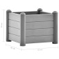 vidaXL Arriate de jardín PP gris piedra 43x43x35 cm