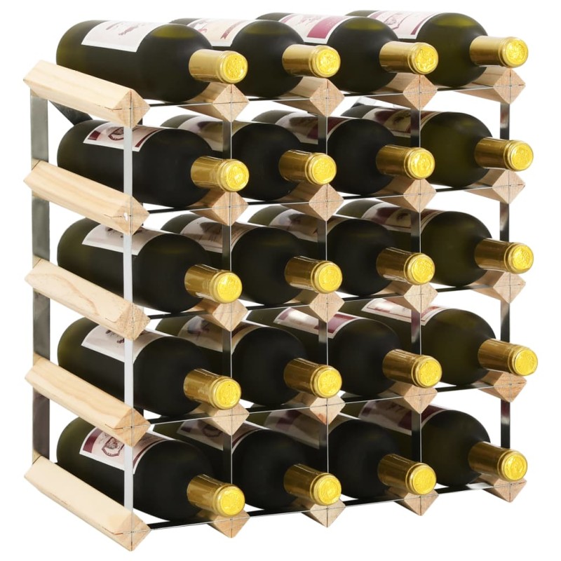 vidaXL Botellero para 20 botellas de madera maciza de pino vidaXL Botellero para 20 botellas de madera maciza de pino