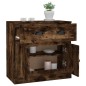 vidaXL Aparador de madera contrachapada roble ahumado 70x35,5x67,5 cm vidaXL Aparador de madera contrachapada roble ahumado 70x35,5x67,5 cm