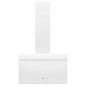 vidaXL Campana extractora pared acero y vidrio templado blanco 60 cm vidaXL Campana extractora pared acero y vidrio templado blanco 60 cm