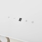 vidaXL Campana extractora pared acero y vidrio templado blanco 60 cm vidaXL Campana extractora pared acero y vidrio templado blanco 60 cm