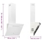 vidaXL Campana extractora pared acero y vidrio templado blanco 60 cm vidaXL Campana extractora pared acero y vidrio templado blanco 60 cm