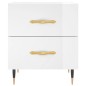 vidaXL Mesita noche 2 uds madera ingeniería blanco brillo 40x35x47,5cm vidaXL Mesita noche 2 uds madera ingeniería blanco brillo 40x35x47,5cm