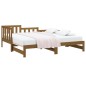 vidaXL Sofá cama extraíble madera de pino marrón miel 2x(80x200) cm vidaXL Sofá cama extraíble madera de pino marrón miel 2x(80x200) cm