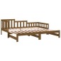 vidaXL Sofá cama extraíble madera de pino marrón miel 2x(80x200) cm vidaXL Sofá cama extraíble madera de pino marrón miel 2x(80x200) cm